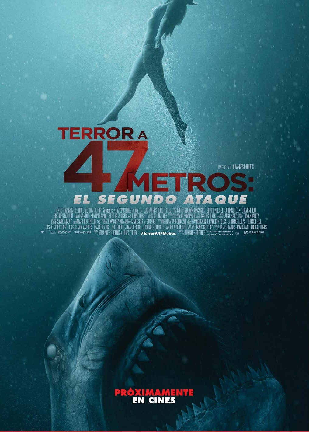 Terror a 47 metros el segundo ataque / el regreso de los tiburones asesinos.